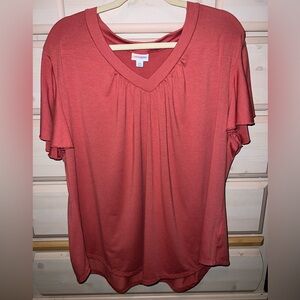 LuLaRoe Coral Susie Top Shirt Blouse 2X 2XL Worn One Time